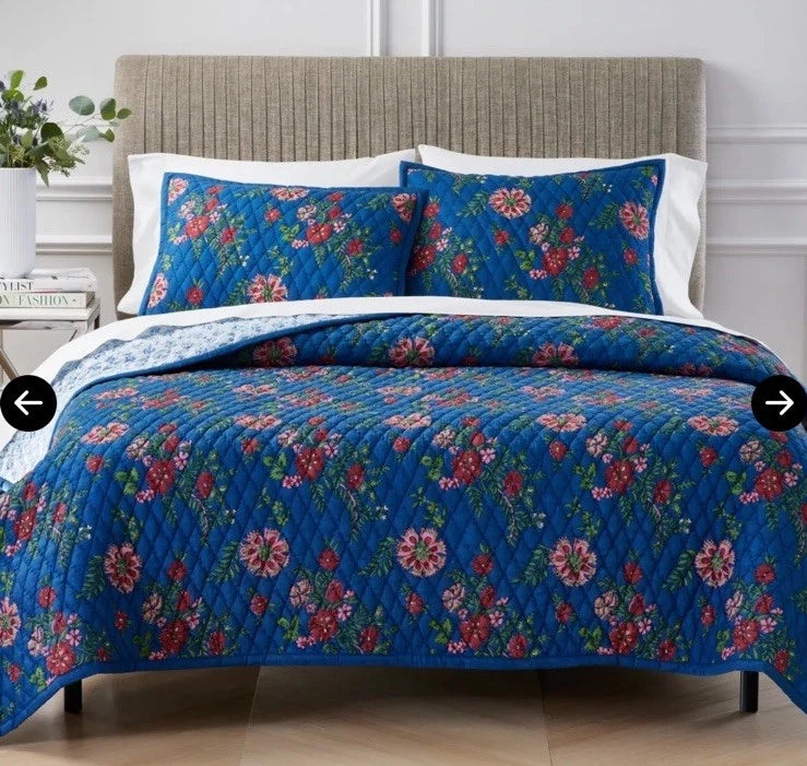 Juego de Edredón reversible floreado Aqua Home