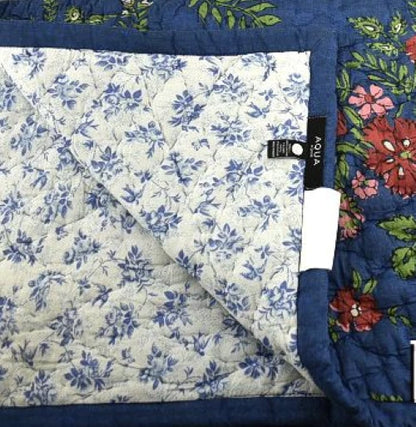 Juego de Edredón reversible floreado Aqua Home