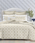 Duvet Set Charter Club Damask Designs Geometric Dove 3-Pc. Full/Queen
