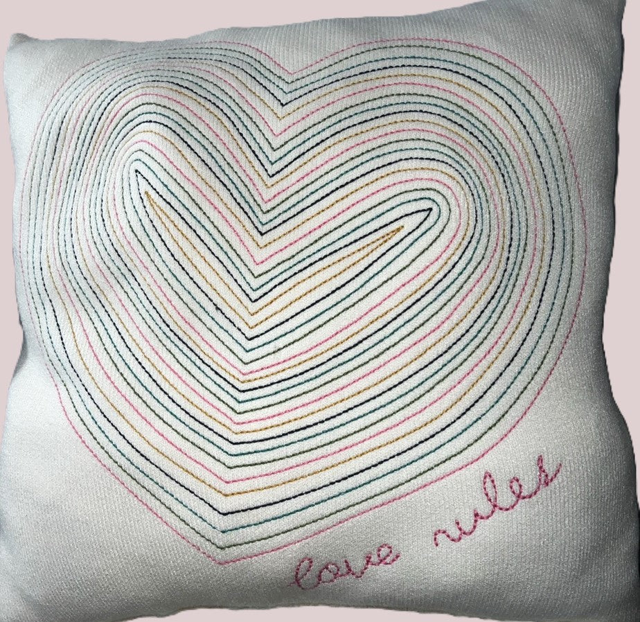 Cojín decorativo "Love Rules"