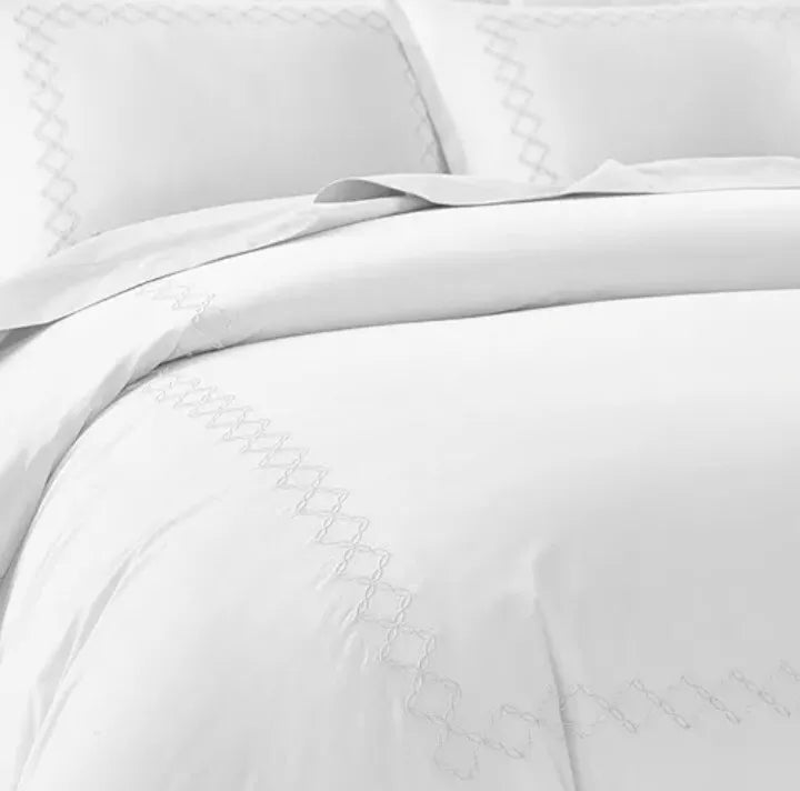 Duvet Set Sky Embroidered Percale