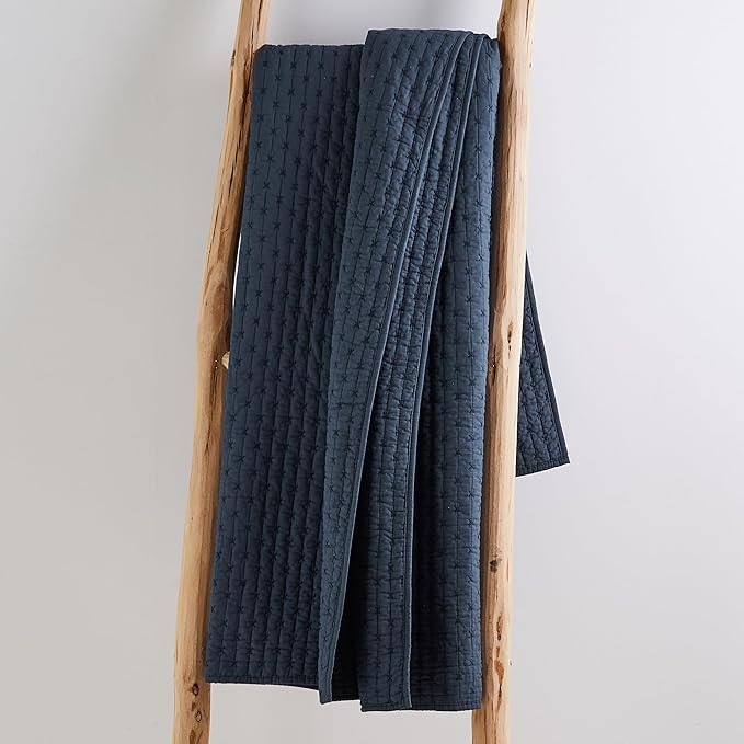 Manta acolchada reversible de punto de cruz 50" x 60"